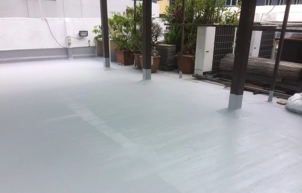 Cementitious Waterproofing System with Fiber Reinforced Acrylic TC